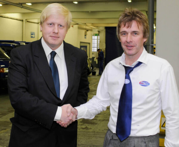 Charlie Mullins and Boris Johnson