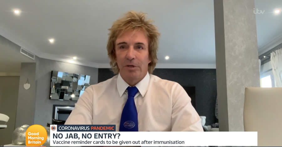 Charlie on Good Morning Britain discussing the Covid Vaccine