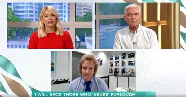 Talking furlough on ITV's This Morning