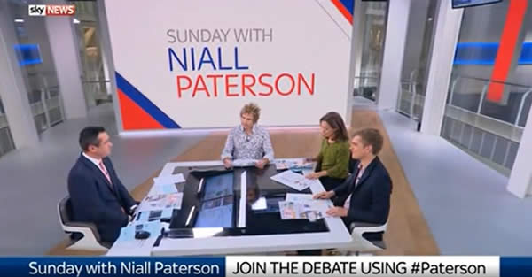 Sunday Papers with Niall Peterson. on Sky News