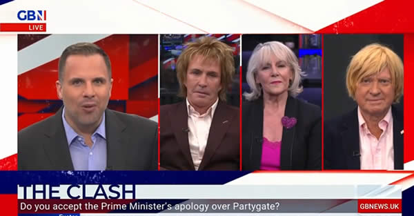 Charlie discussing Boris Johnson Apology. GB News