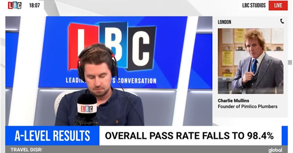 LBC Radio Interview: A Level Results