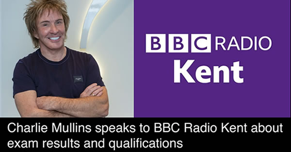 Talking exam results on BBC Radio Kent