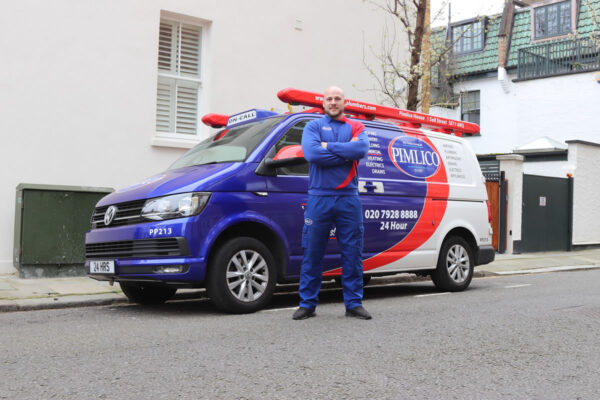 Van with engineer