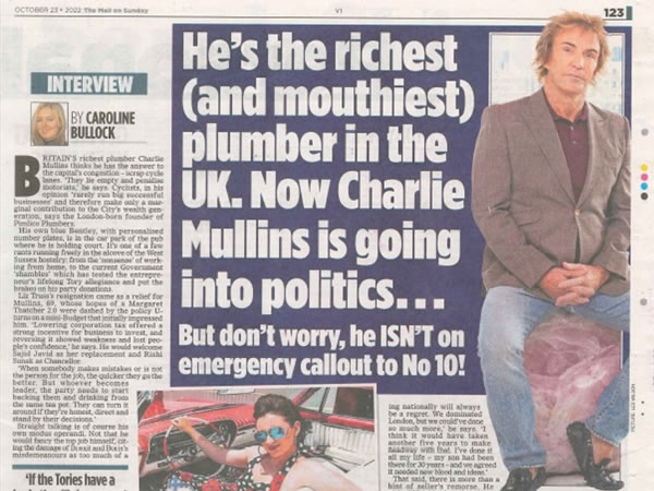 Mail on Sunday, October 2022